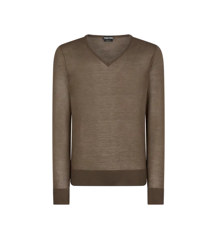 SILK CASHMERE V NECK SWEATER online